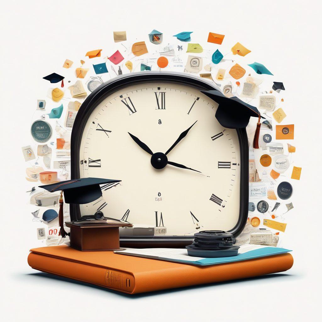 A visually dynamic landscape featuring a winding digital timeline weaving through various life events, with symbols representing milestones like graduation caps, family gatherings, and travel icons. Incorporate a blend of vintage and modern storytelling tools such as a typewriter, smartphone, and a journal, all floating around the timeline. Use a vibrant color palette to evoke emotions and warmth. Include subtle technology elements in the background to represent the digital aspect of storytelling. super-realistic. vibrant colors. white background.