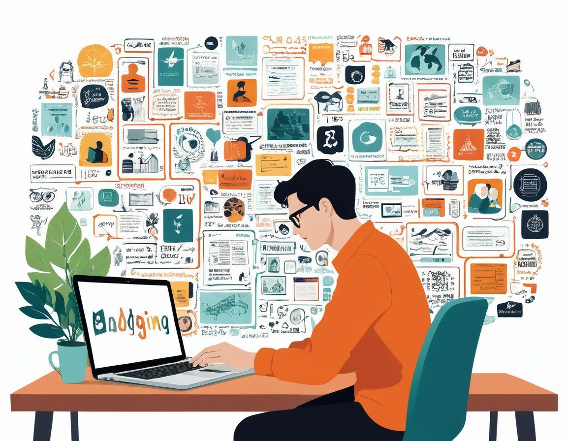 A visually engaging timeline stretching across the image, filled with pivotal life events, notable blog posts, and historical milestones, intertwined with vibrant illustrations representing personal growth and connection. A person thoughtfully reflecting at one end, with a laptop open in front of them, symbolizing blogging's role in sharing history. Soft, warm colors evoke a sense of nostalgia and inspiration. super-realistic. vibrant colors. white background.